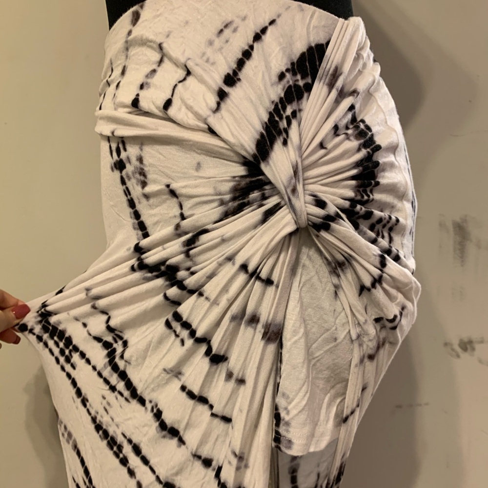 Tie-Dye side split skirt